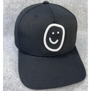 Happiness Project Black Smiley Face Snapback Hat Cap One Size Fits Most